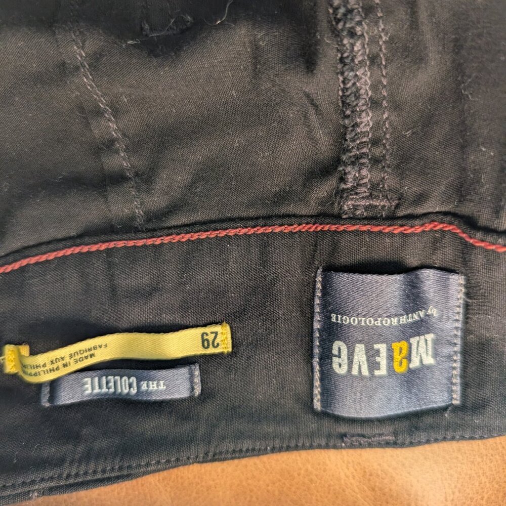 Maeve by Anthrolpologie Black Wide Leg Pants The Colette 29 - Picture 3 of 5